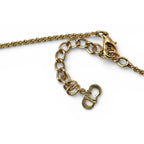 Christian Dior Necklace Vintage Logo Circle Rhinestone — view 3