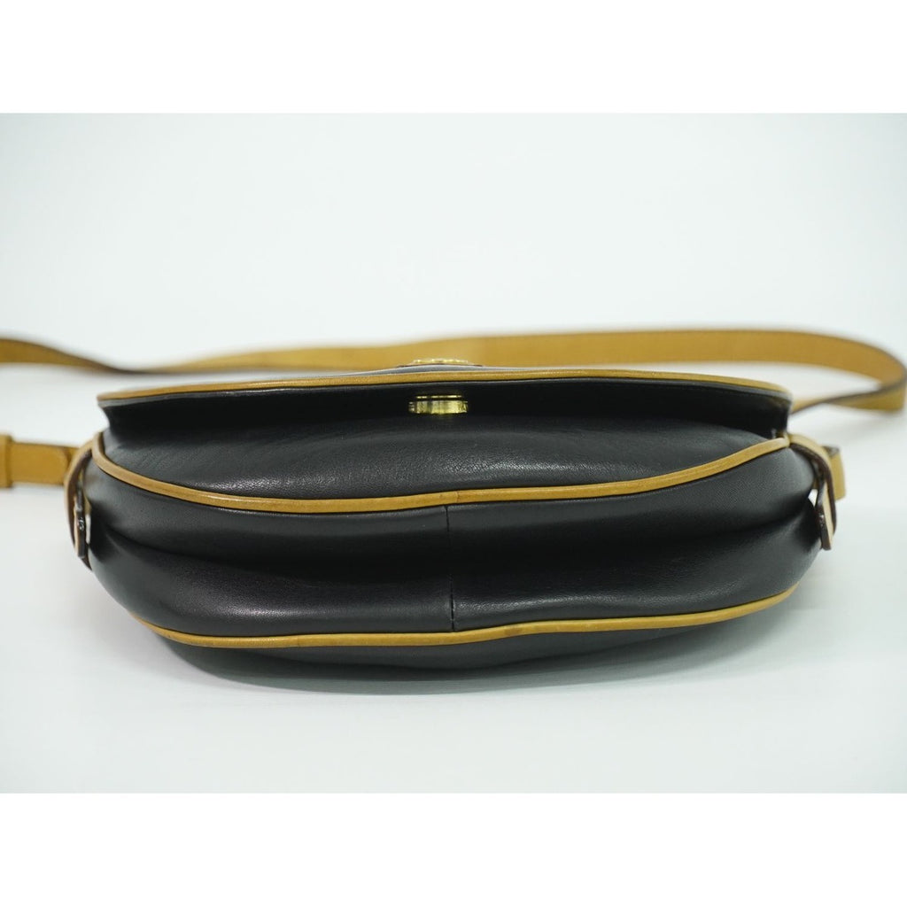 Celine Leather Shoulder Bag Pochette Black — view 3