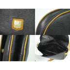Celine Leather Shoulder Bag Pochette Black — view 8