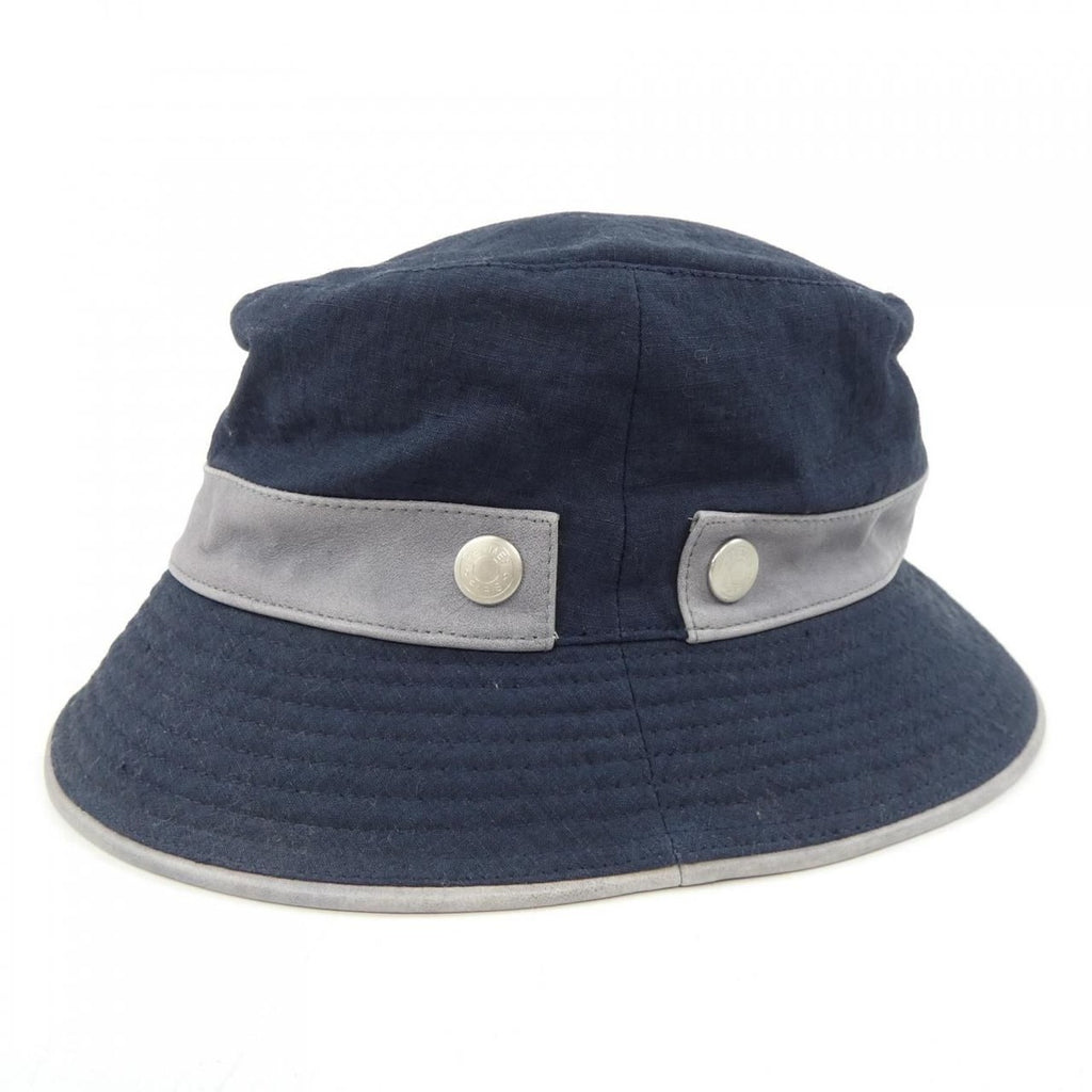 Hermes Hat Leather Navy — view 2