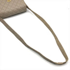 Chanel CC Logo Quilted Turnlock Lambskin Shoulder Bag Gray — view 7