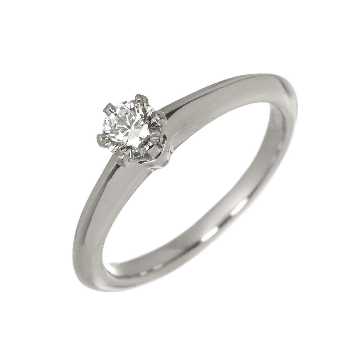 Tiffany & Co Solitaire Ring Diamond Pt Platinum