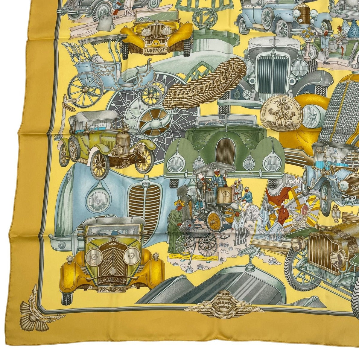 Hermes Scarf 100% Silk Carre 90 L'elegance Et le Confort en Automobile Comfort — view 4