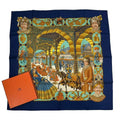 Hermes Carre 90 Silk Scarf Splendeur Des Maharajas Splendor Navy