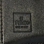 Fendi Zucca Trifold Wallet Compact FF Plate Canvas Leather Brown — view 9