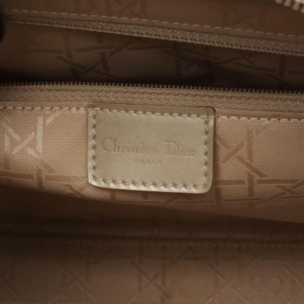 Dior Handbag Maris Pearl Beige Patent Leather 2-Way — view 4