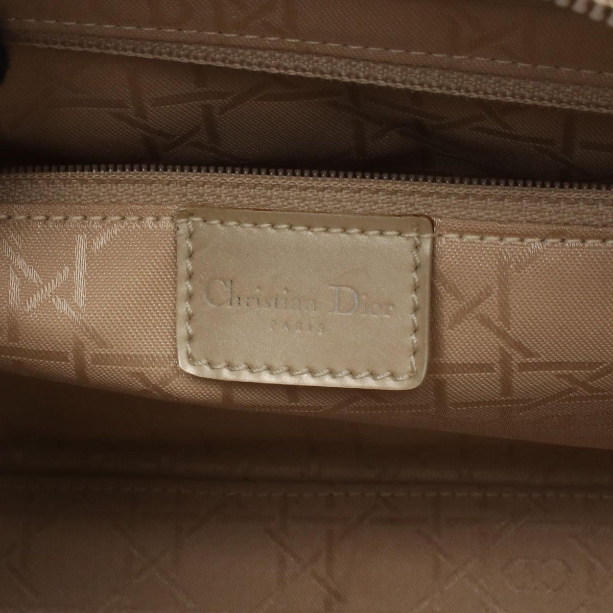 Dior Handbag Maris Pearl Beige Patent Leather 2-Way — view 4