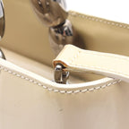 Dior Handbag Maris Pearl Beige Patent Leather 2-Way — view 7