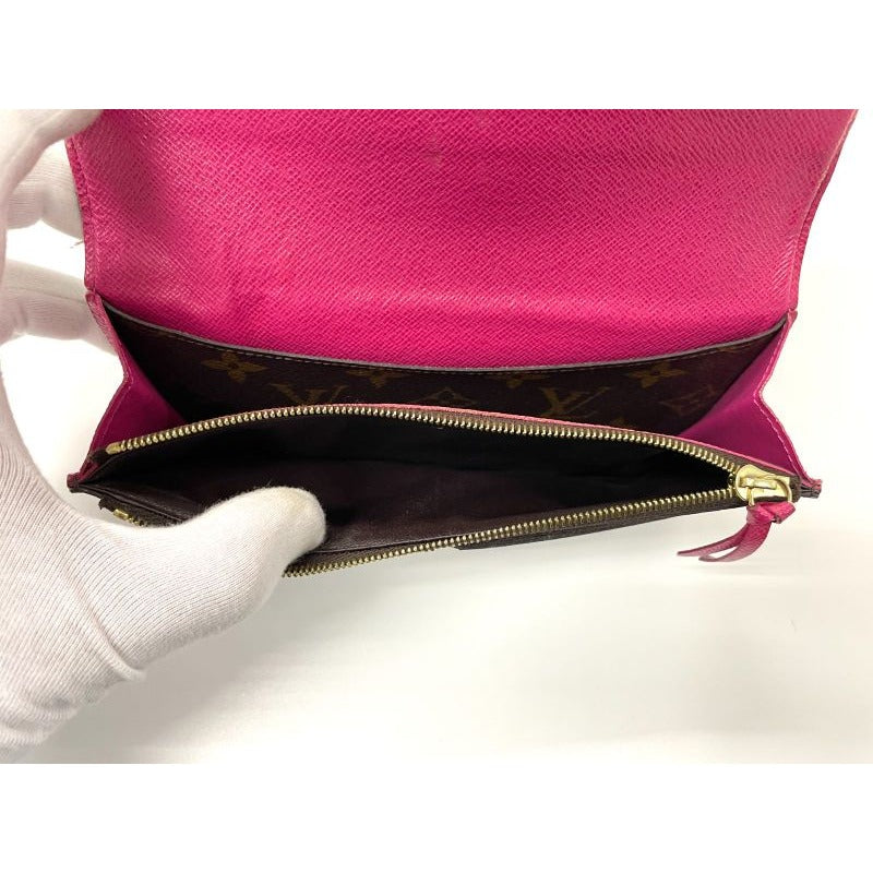 Louis Vuitton Monogram Portefeuille Emilie Zipper Long Wallet Brown — view 9