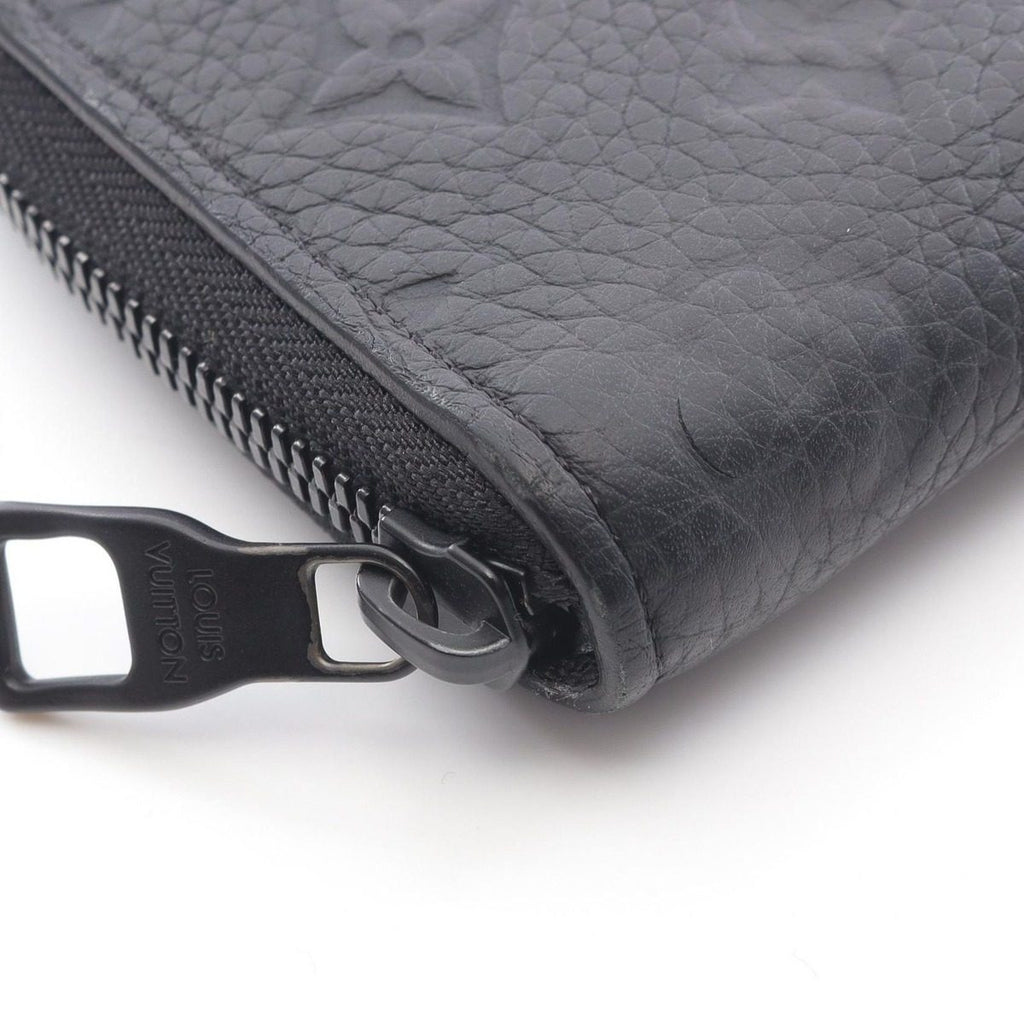 Louis Vuitton Round Wallet Zippy Vertical Noir Black Leather — view 8