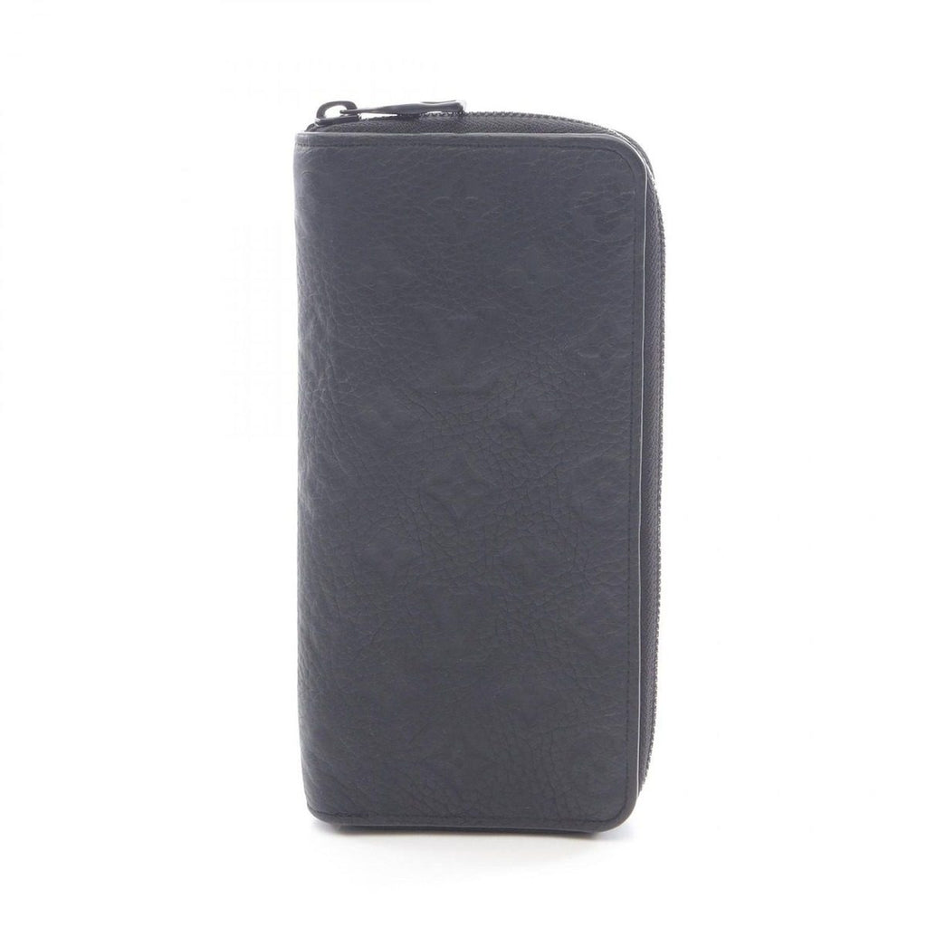 Louis Vuitton Round Wallet Zippy Vertical Noir Black Leather