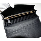 Prada Zipper Long Wallet With Pass Case And Coin Purse In Sapphiano Fiocco Calf — view 4
