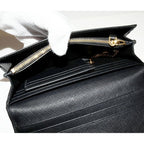 Prada Zipper Long Wallet With Pass Case And Coin Purse In Sapphiano Fiocco Calf — view 5