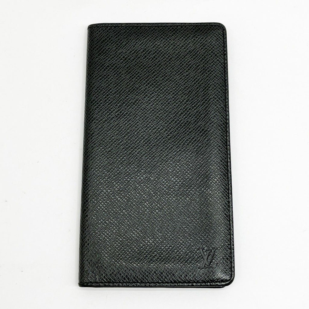 Louis Vuitton Long Wallet Taiga Card Holder Credit Black — view 4