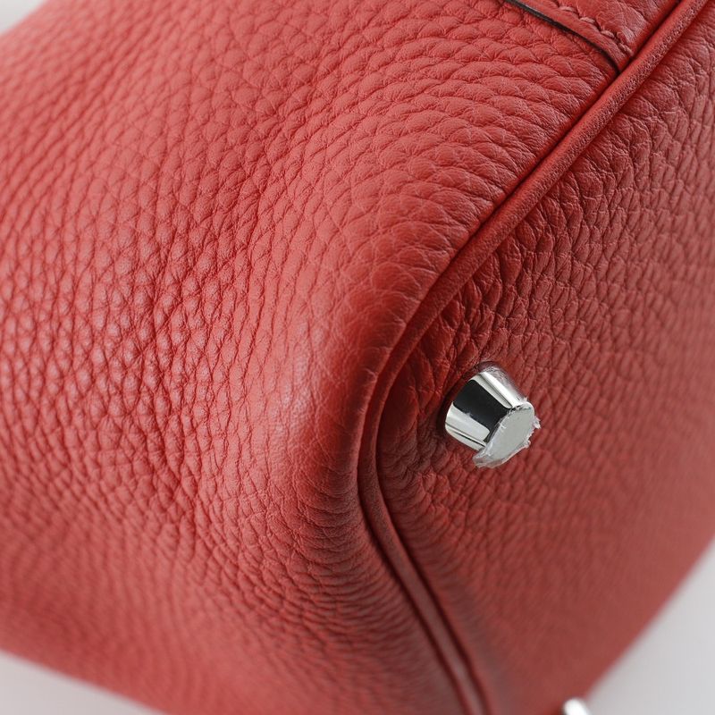 Hermes Picotin Lock 18 PM Taurillon Clemence Rose Texas Pink Silver Hardware — view 4