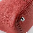 Hermes Picotin Lock 18 PM Taurillon Clemence Rose Texas Pink Silver Hardware — view 4