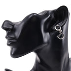 Christian Dior CD Logo Metal Silver 5.5 g Earrings — view 3
