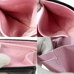 Christian Dior Card Case Cannage Leather Black Pink Business Holder Small — view 9