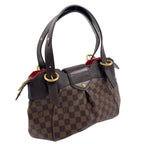 Louis Vuitton Sistine PM Damier Ebene Leather Brown Handbag Gold — view 2