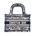 Dior Book Tote Mini Toile de Jouy Navy White Canvas Handbag
