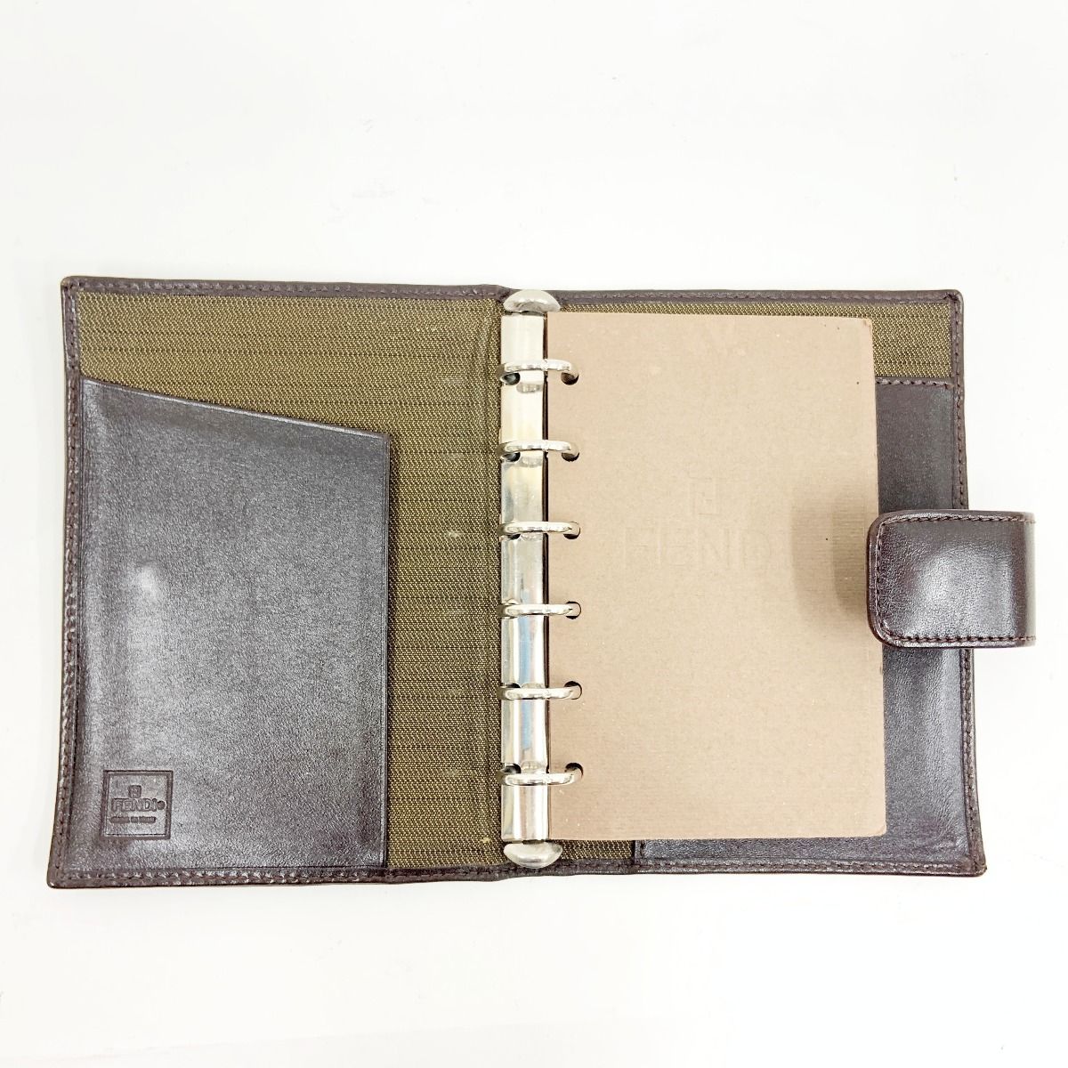 Fendi Zucca 6 Holes Notebook Cover Brown — view 6