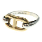 Hermes Vintage Chaine D'ancre Ring Silver Gold