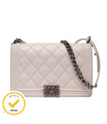 Chanel Chain Shoulder Bag Quilted Silver