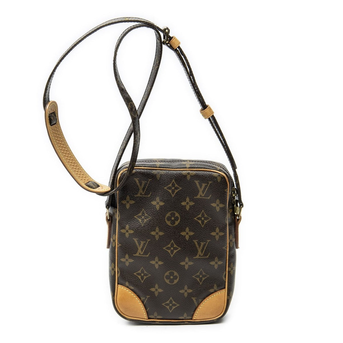Louis Vuitton Danube Brown Monogram Canvas Shoulder Bag — view 5