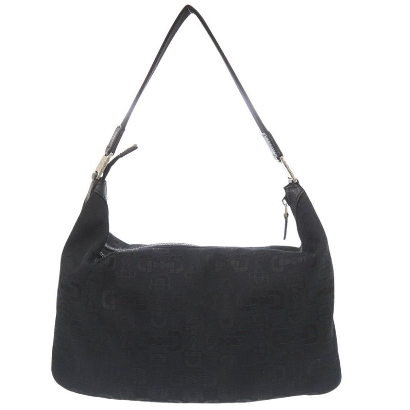 Gucci Horsebit Pattern Canvas Black Shoulder Bag 1563 — view 2