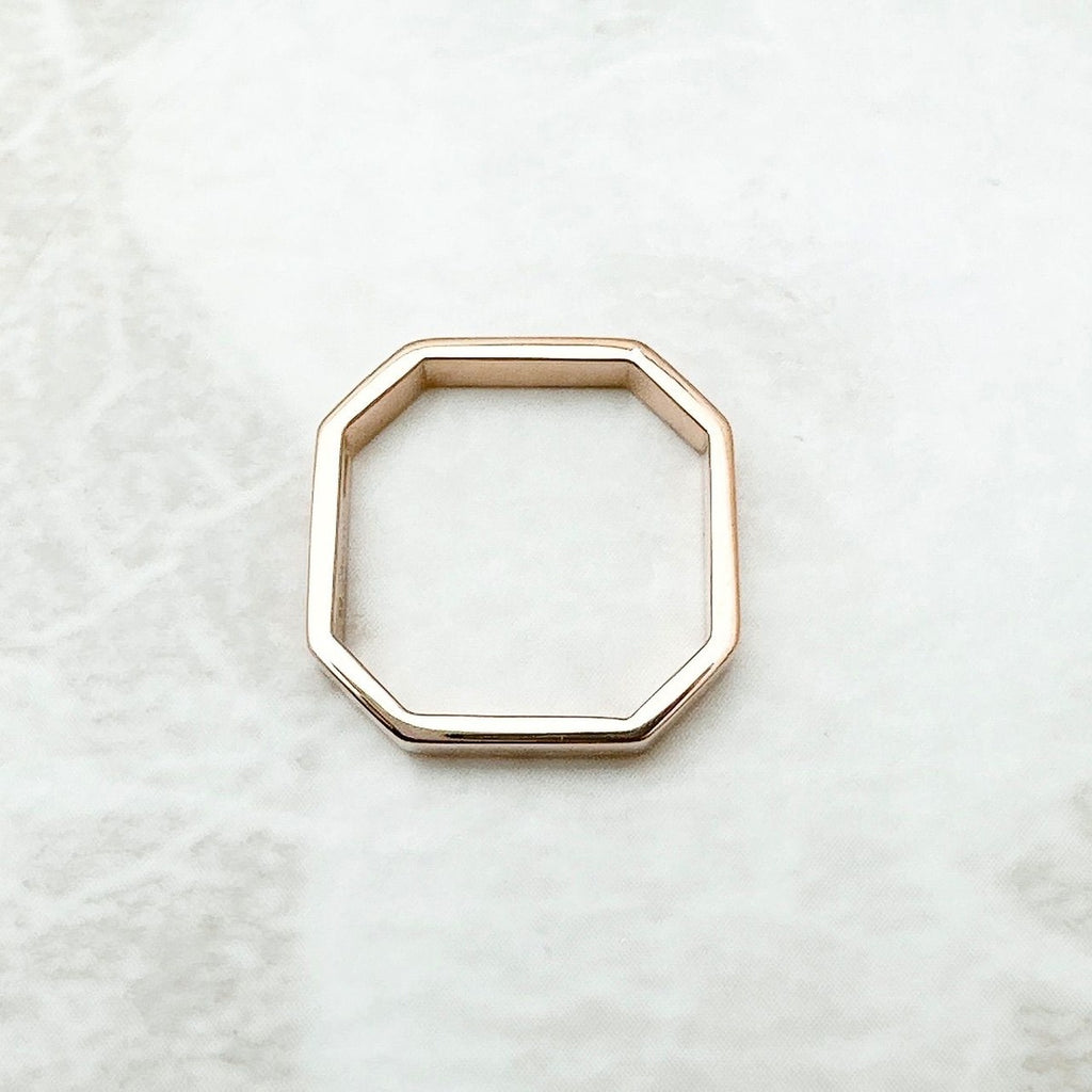 Gucci Octagonal Pink Gold Ring — view 5
