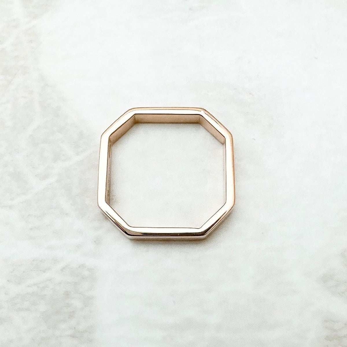 Gucci Octagonal Pink Gold Ring — view 5