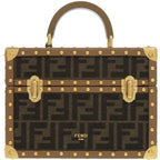 Fendi Flegrance Trunk 3 Bottles Storage 7 As300 As3 Uf1 lmn Metal FF Jacquard Brown
