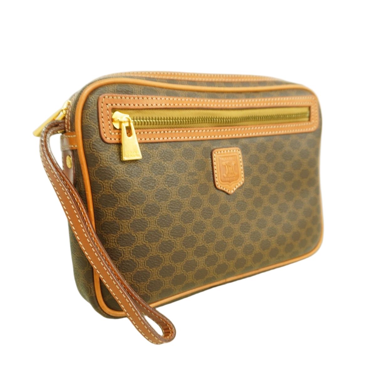 Celine Clutch Macadam Brown Gold — view 2