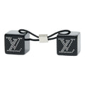 Louis Vuitton Hair Cube Ankle John Rhinestone Accessory Tie Black