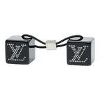 Louis Vuitton Hair Cube Ankle John Rhinestone Accessory Tie Black