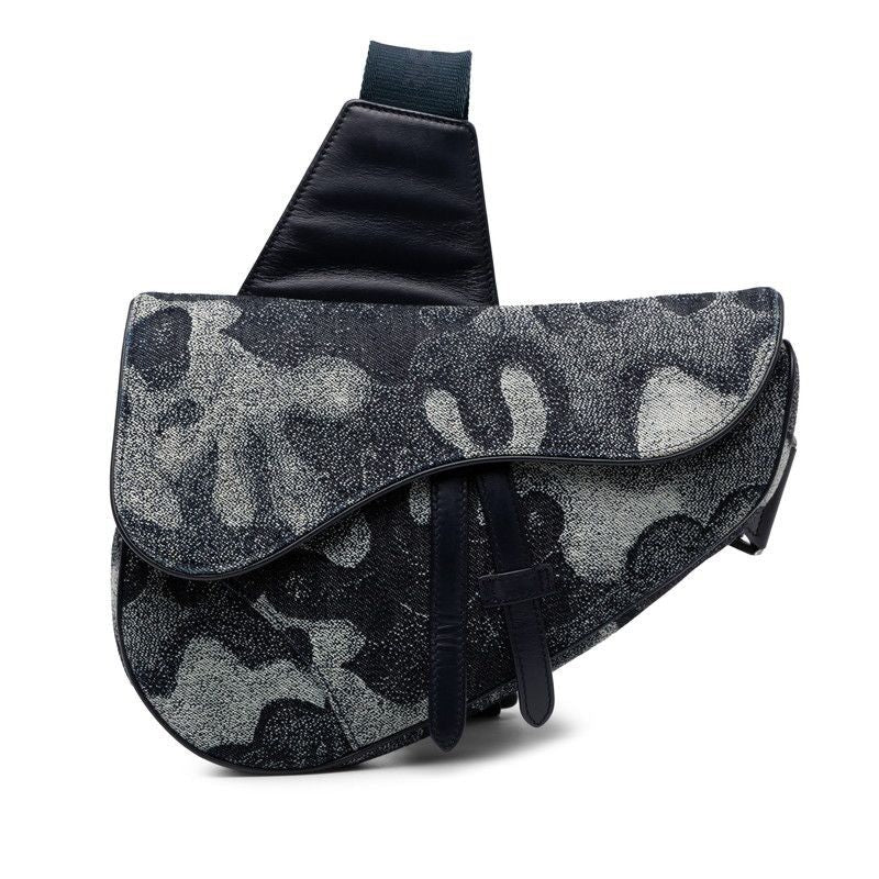 Dior Peter Doig Saddle Navy Denim Leather