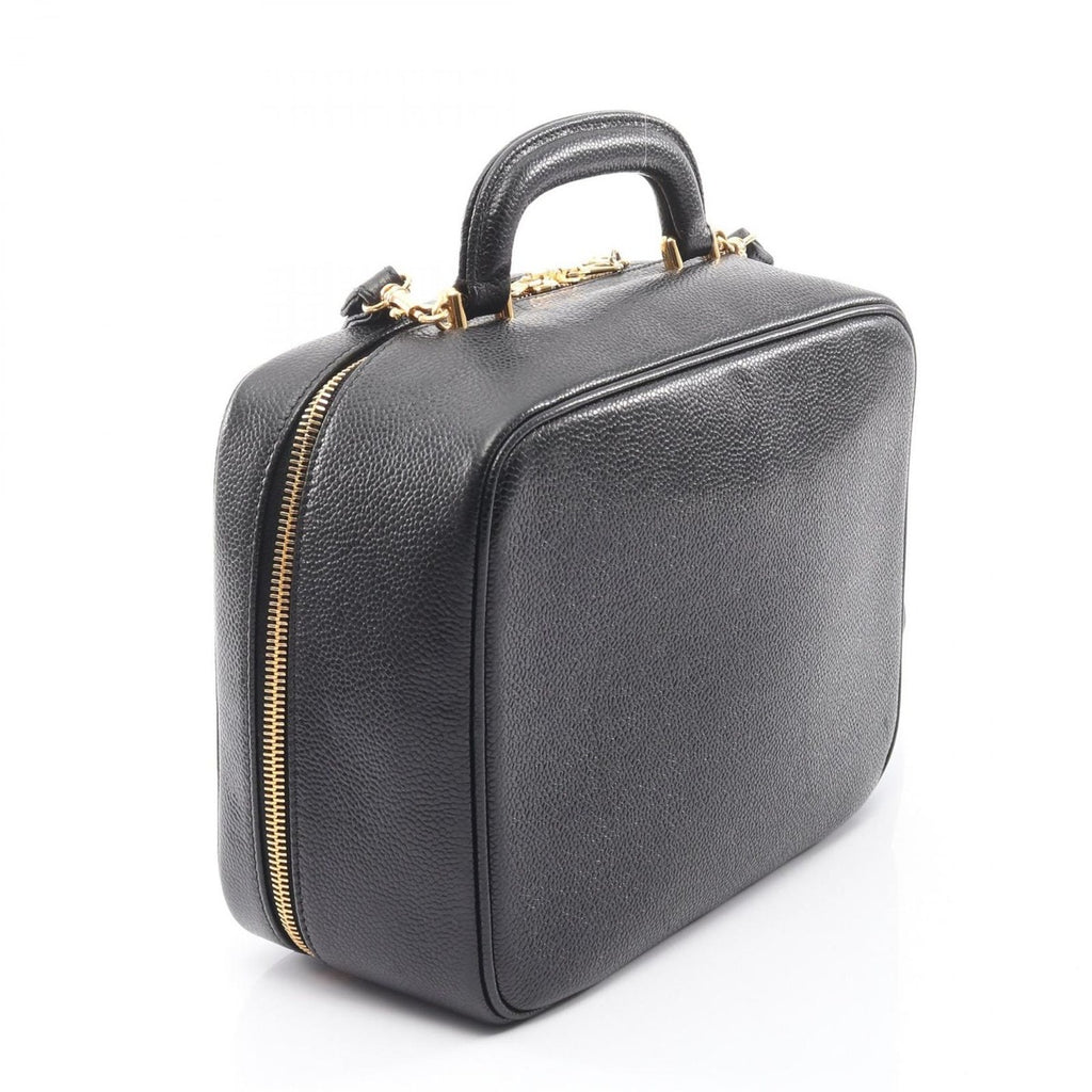 Chanel Handbag CC Logo Black Calf CC 2-Way Vanity Bag — view 2
