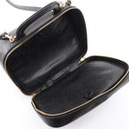 Chanel Handbag CC Logo Black Calf CC 2-Way Vanity Bag — view 3