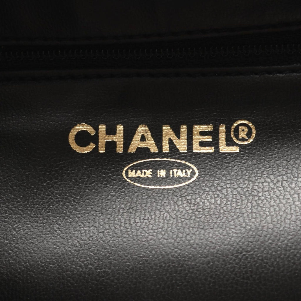 Chanel Handbag CC Logo Black Calf CC 2-Way Vanity Bag — view 6