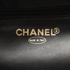 Chanel Handbag CC Logo Black Calf CC 2-Way Vanity Bag — view 6