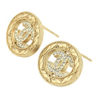 Chanel Stud Earrings Gold Silver — view 4