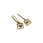 Celine Earrings Heart & Logo Gold Color Accessories — view 3