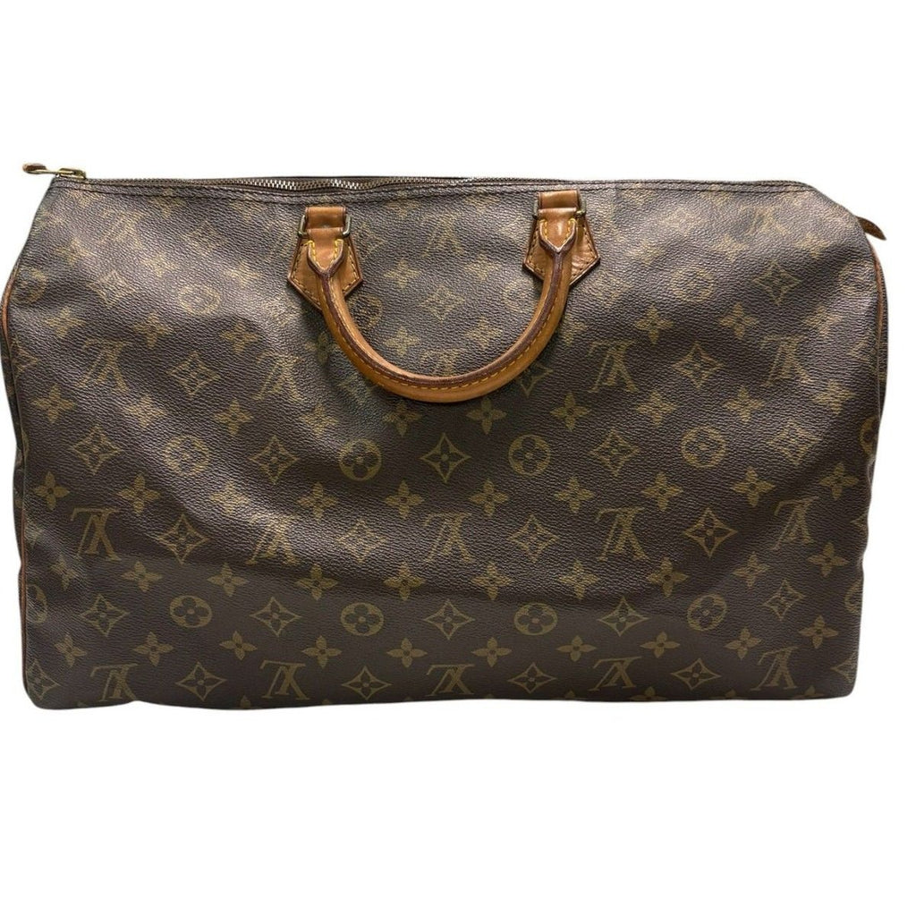 Louis Vuitton Monogram Speedy Brown Gold Leather Mini Boston Bag — view 2