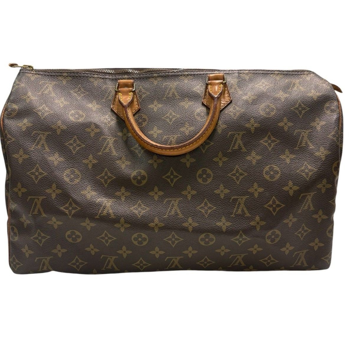 Louis Vuitton Monogram Speedy Brown Gold Leather Mini Boston Bag — view 2
