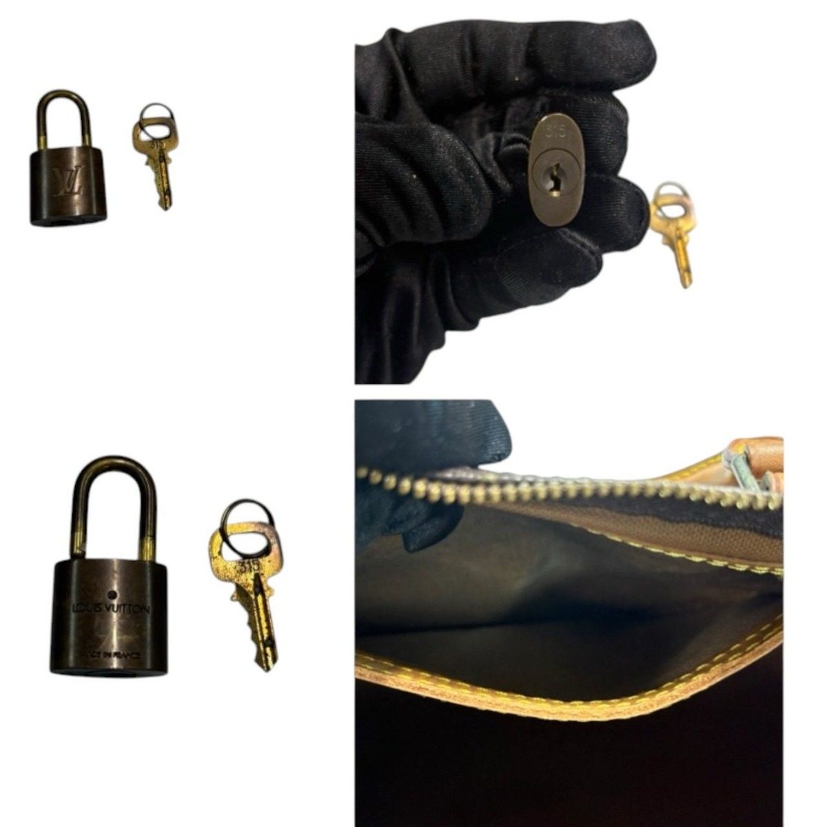 Louis Vuitton Monogram Speedy Brown Gold Leather Mini Boston Bag — view 6
