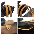 Louis Vuitton Monogram Speedy Brown Gold Leather Mini Boston Bag — view 7