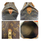 Louis Vuitton Monogram Speedy Brown Gold Leather Mini Boston Bag — view 9