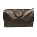 Louis Vuitton Monogram Speedy Brown Gold Leather Mini Boston Bag