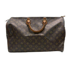 Louis Vuitton Monogram Speedy Brown Gold Leather Mini Boston Bag