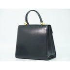 Gucci Lock Handbag Leather Navy Bag — view 2